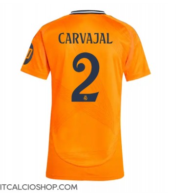 Real Madrid Daniel Carvajal #2 Seconda Maglia Femmina 2024-25 Manica Corta